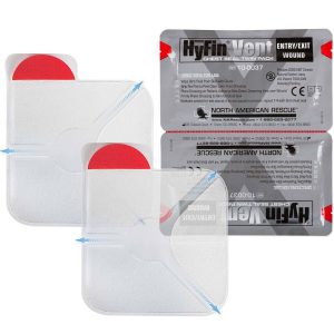 Hyfin Vent Chest Seal, 6" x 6", Twin Pack