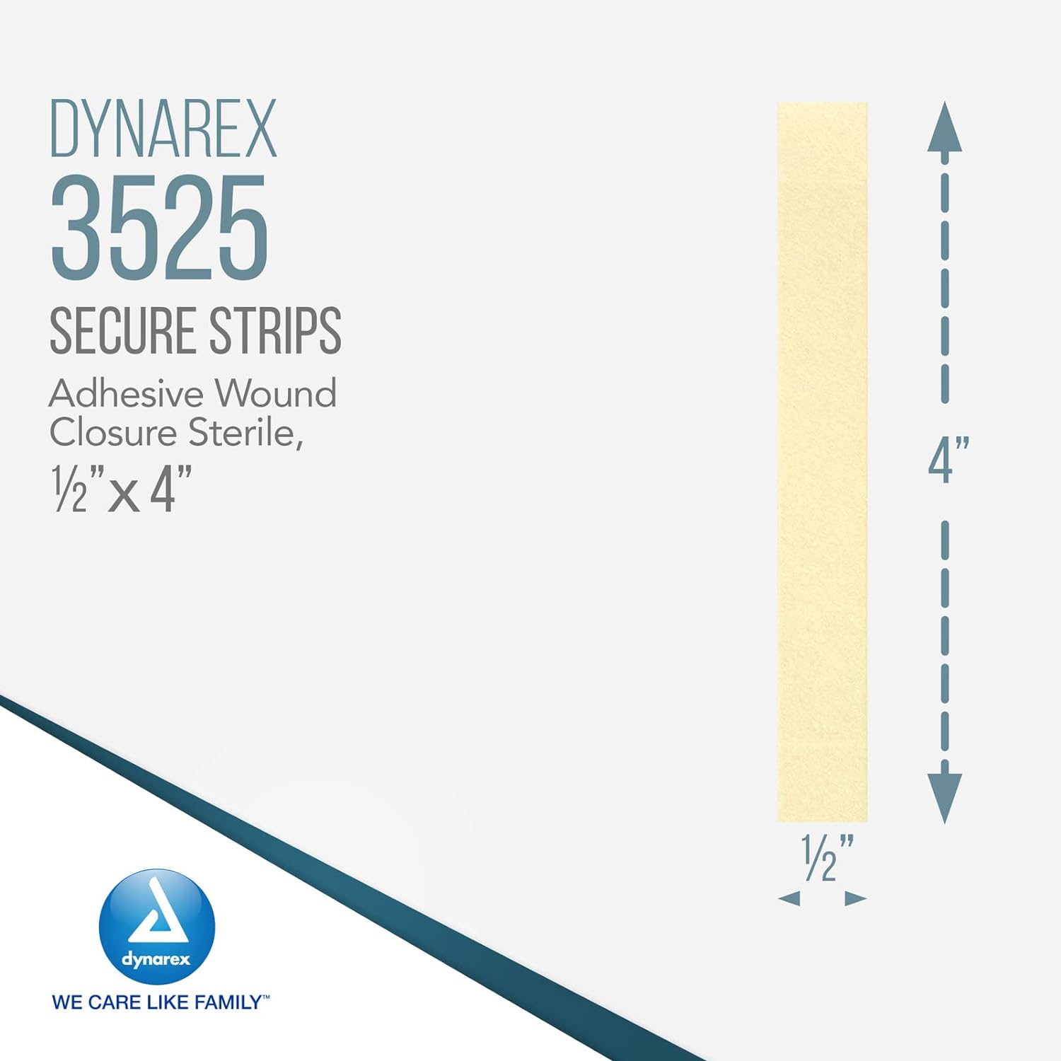 1/2" x 4" SecureStrip Adhesive Wound Closures, 6 per pouch - Image 2
