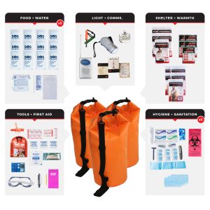 5 Person Essential Survival Kit, Dry Bag