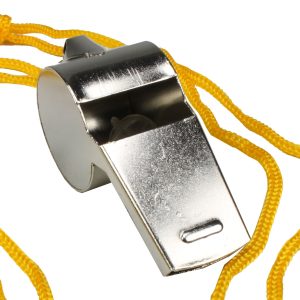Alternative view of Metal Whistle with Lanyard