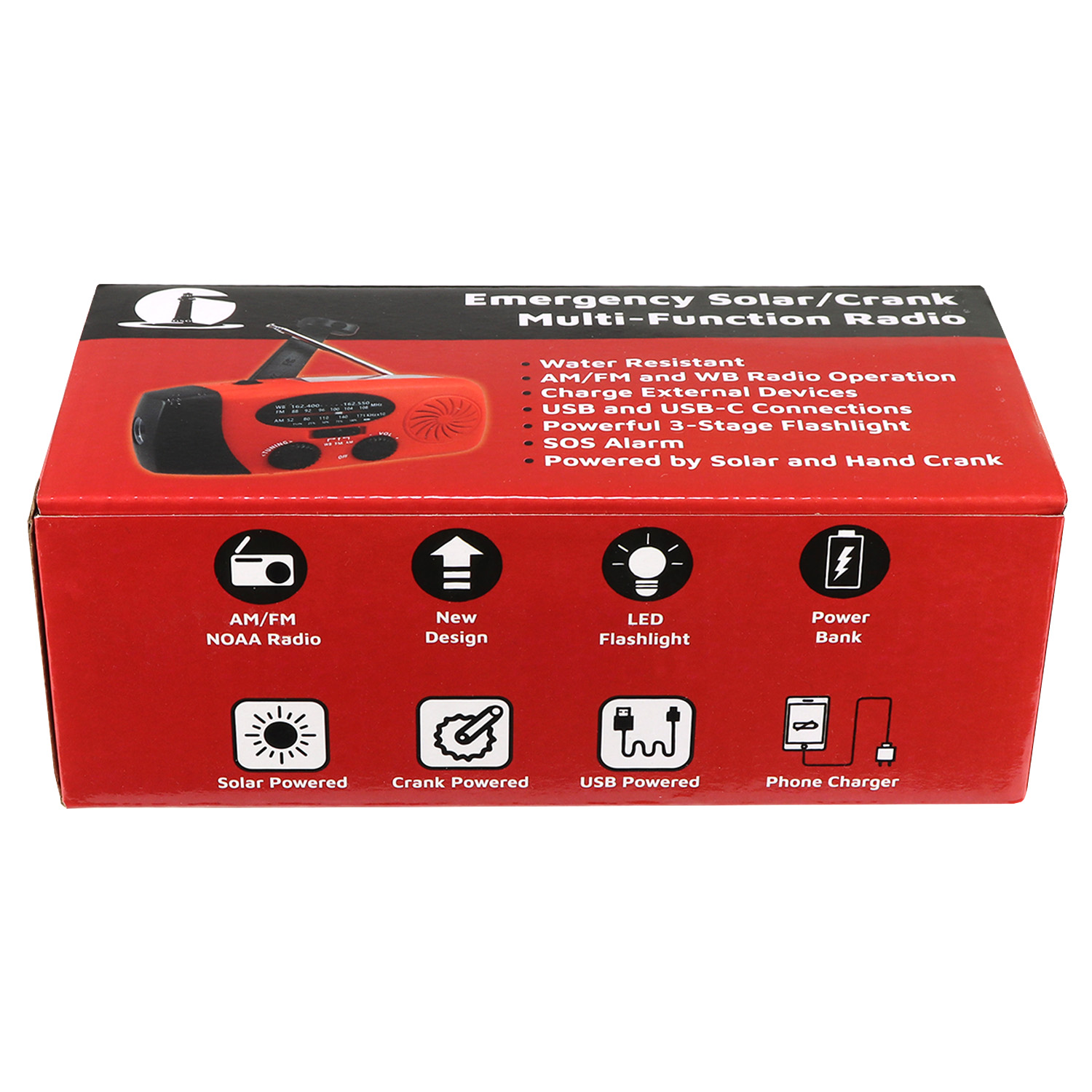 4 in 1 Dynamo Solar NOAA Weather Band Radio and Flashlight - Image 3