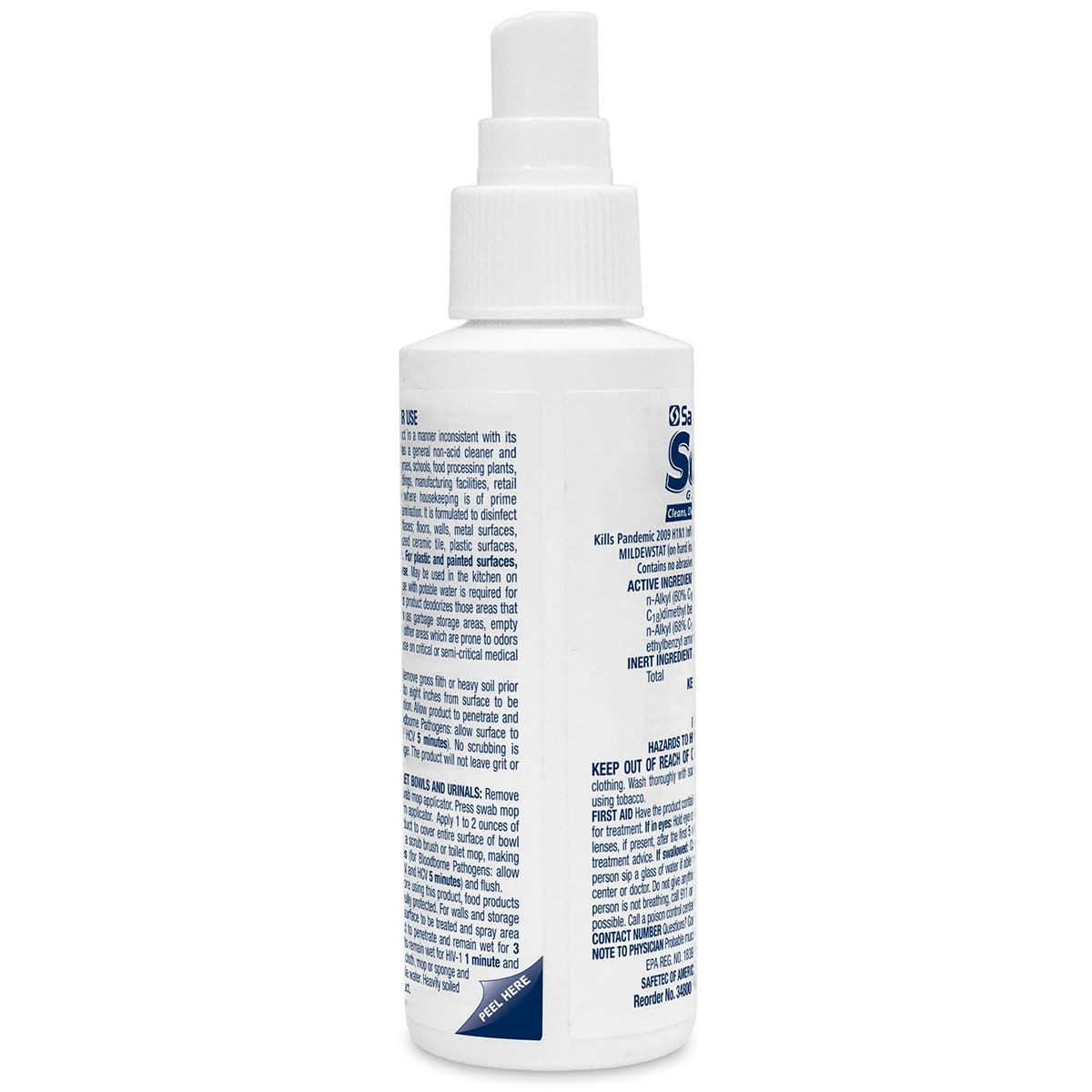 Sanizide Plus environmental surface germicidal solution, 4 oz. plastic bottle with pump spray, 1 ea. - Image 3
