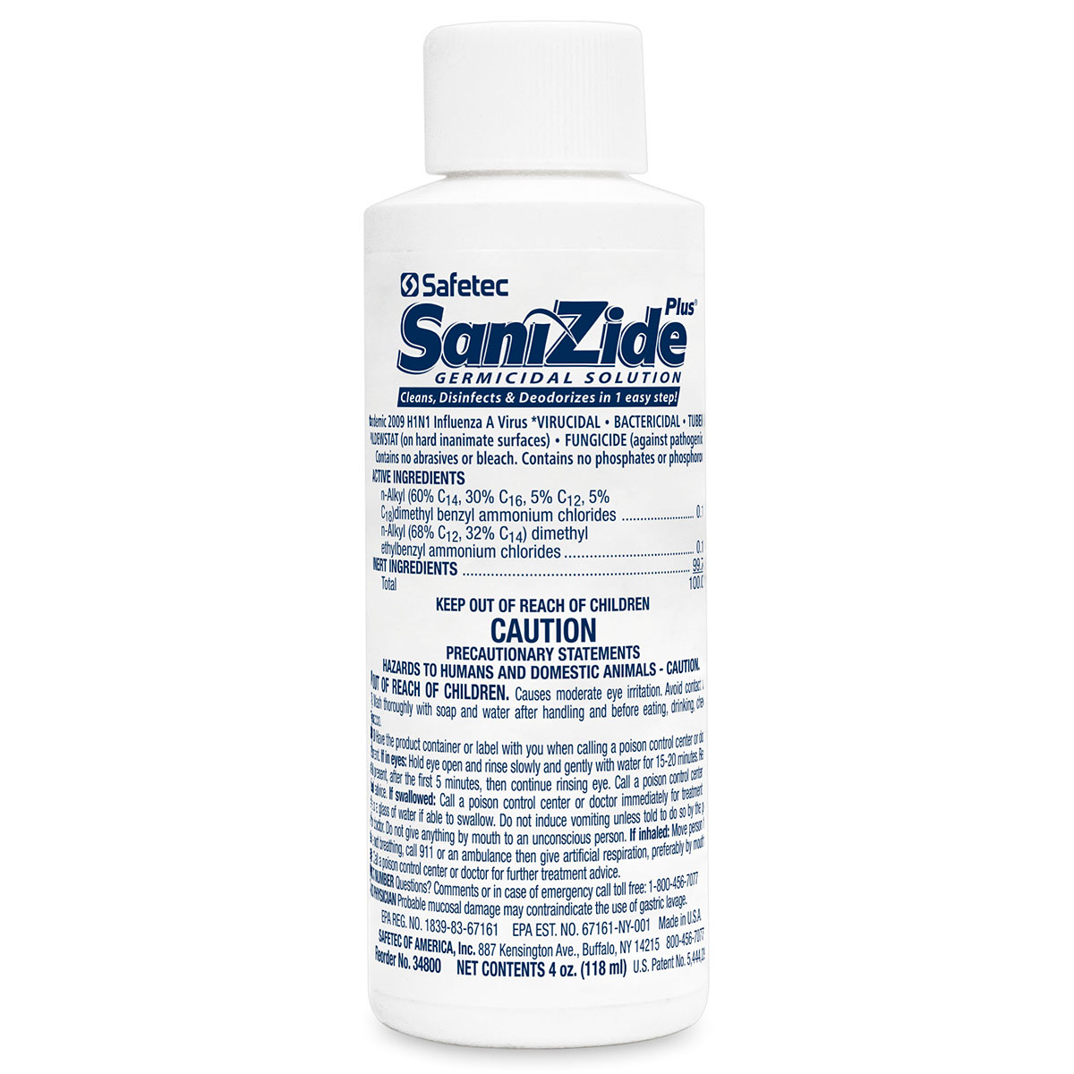 Sanizide Plus environmental surface germicidal solution, 4 oz. plastic bottle with pump spray, 1 ea. - Image 6