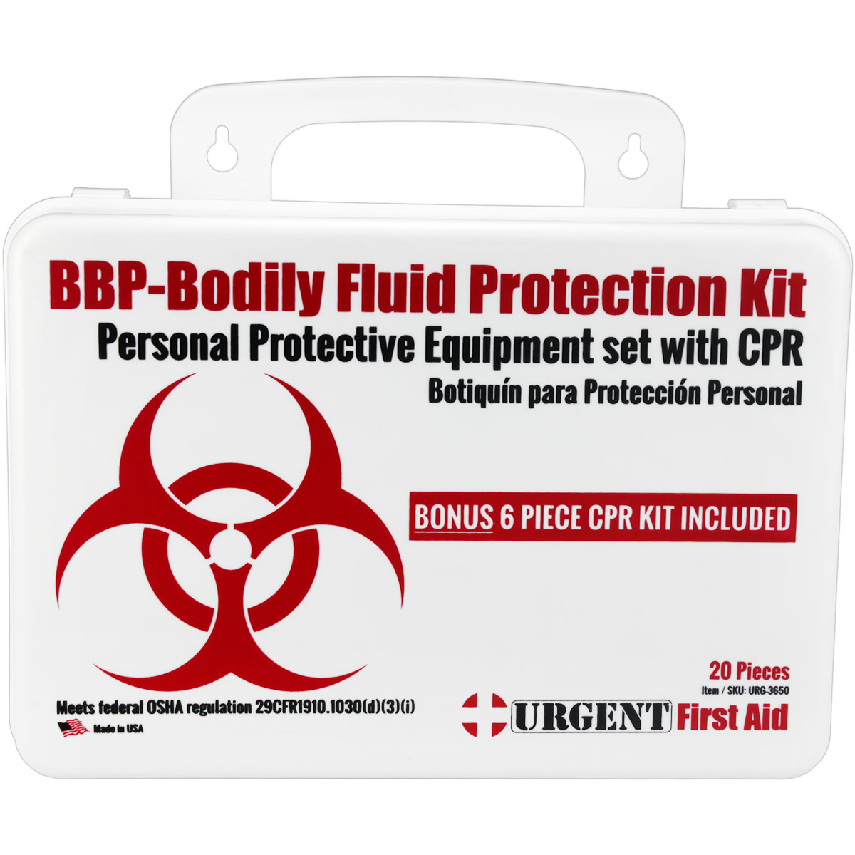 BBP / Bodily Fluid Protection Kit with Bonus 6 piece CPR kit for additional Rescuer Protection - Image 3
