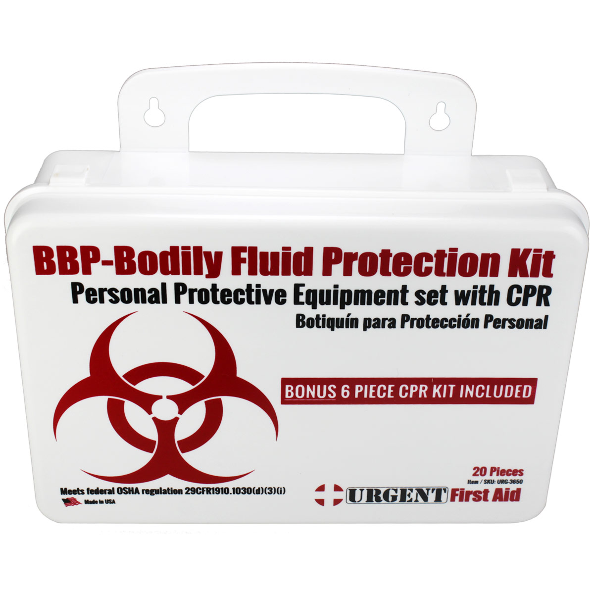 BBP / Bodily Fluid Protection Kit with Bonus 6 piece CPR kit for additional Rescuer Protection - Image 6